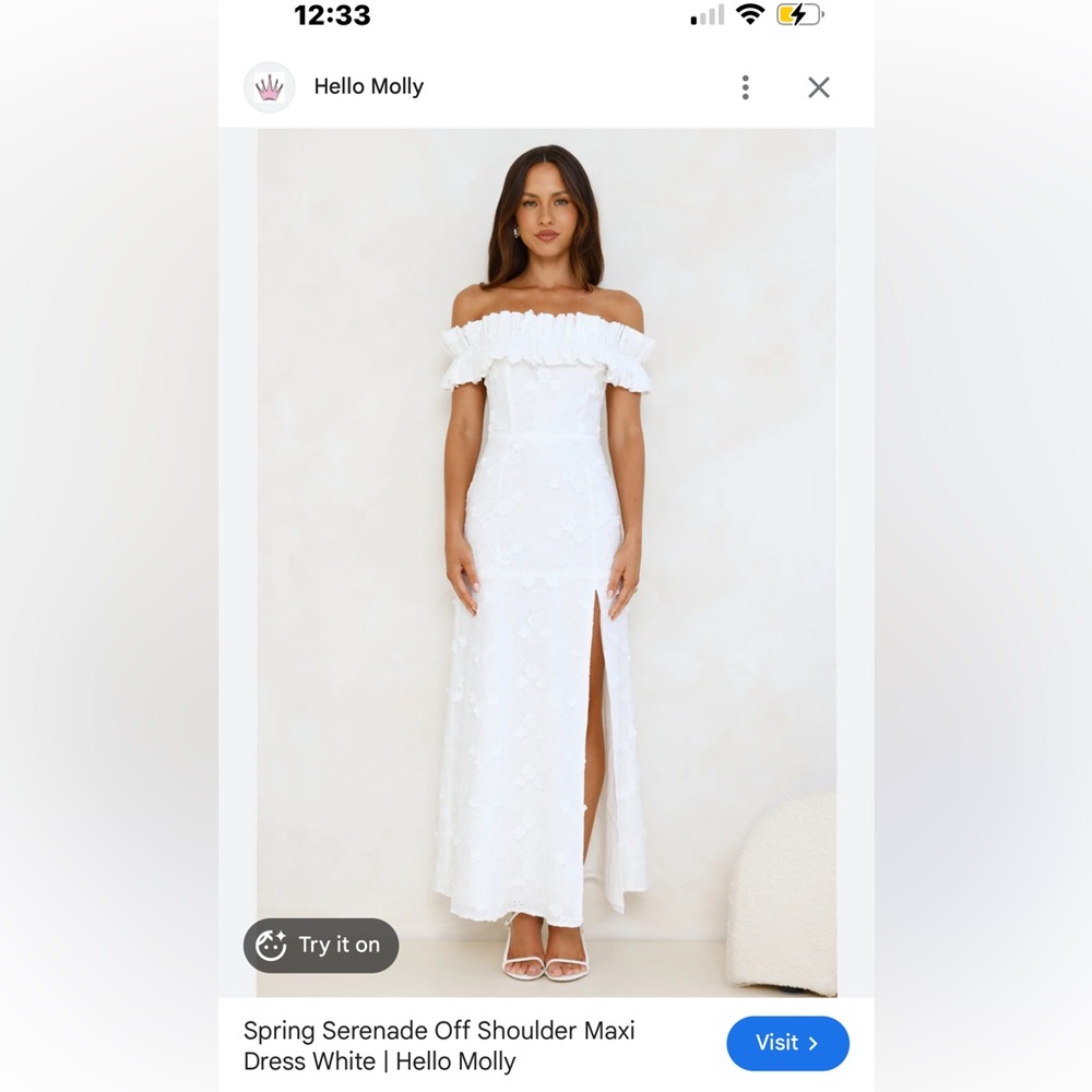 Elegant White Lace Maxi Dress